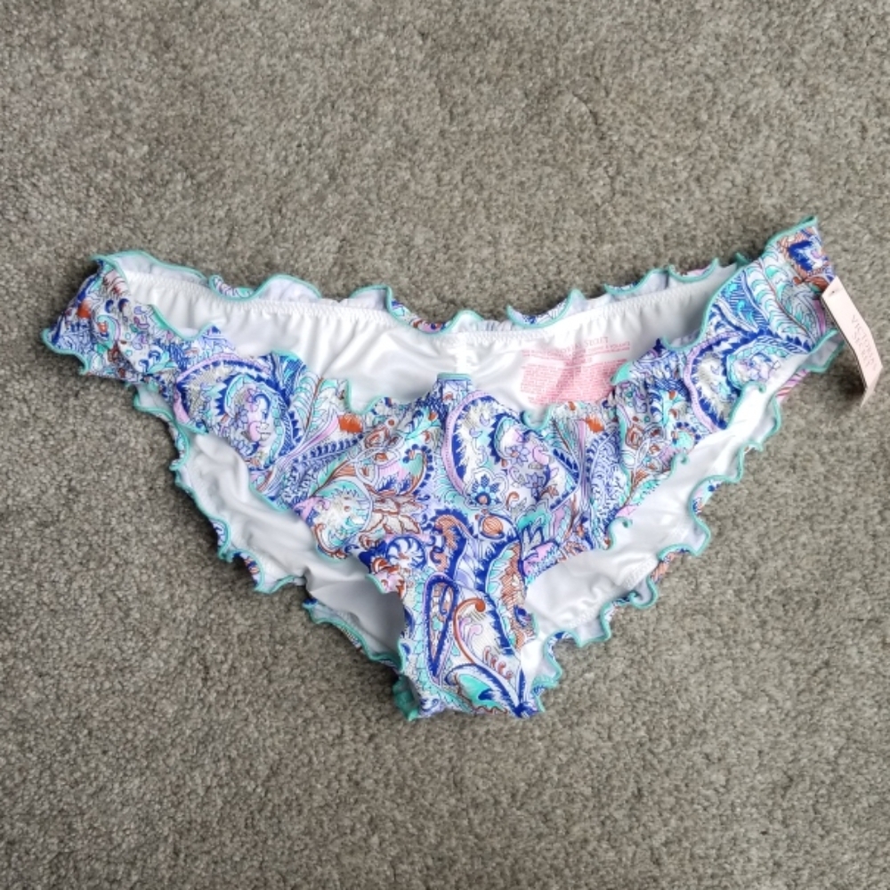 NWT Victoria's Secret Rouched Bikini Bottom M